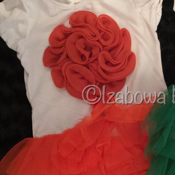 Other - Salmon / Peach Satin Flower Tulle Dress  (2)
